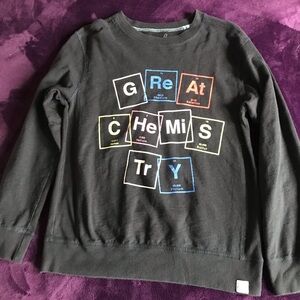 Peek Kids Black 'Great Chemistry Try' Graphic Sweatshirt NWOT